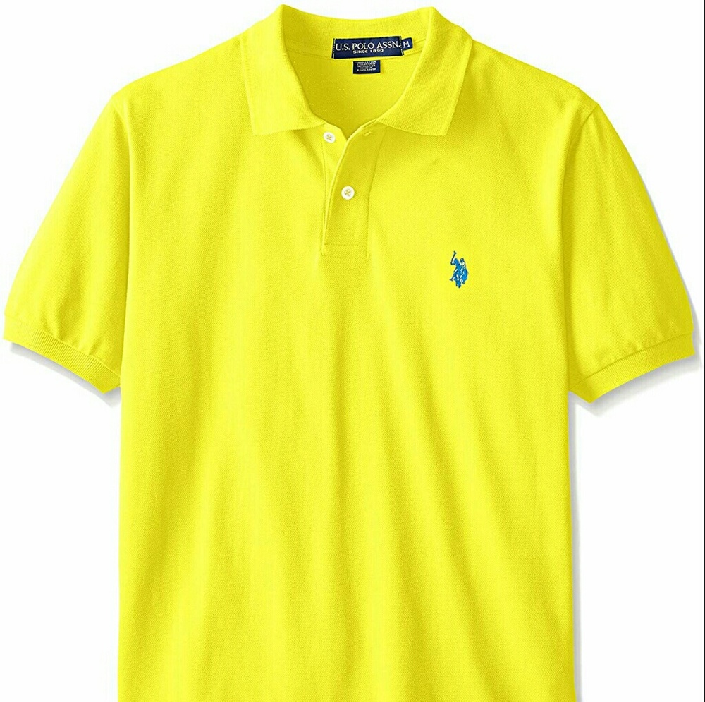 US Polo Assn  Yellow Collared Polo Shirt XL